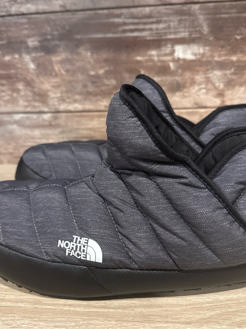 The North Face Men's Grey Quilted Slip-On Boots